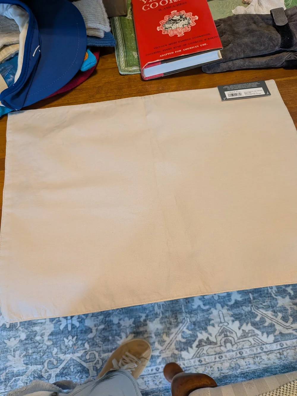 Threshold Neutral Beige Placemat - Single Machine-Washable Mat Christmas Berries